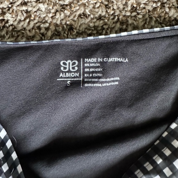 ALBION FIT BLACK CHECK/ GINGHAM TOP KNOT TOP & HIGH WAISTED BOTTOMS - Picture 8 of 15